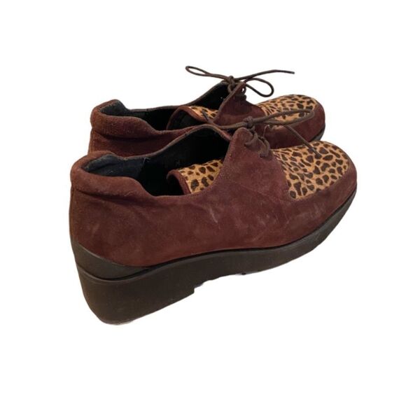 Andre Assous Featherweights Oxford Leopard Print Hair Upper Size 8 0265 - Picture 5 of 7